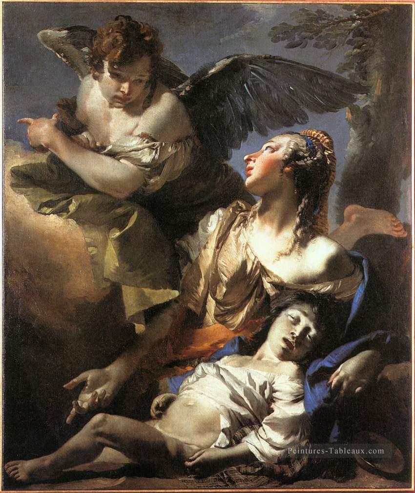 L’ange qui sauve Hagar Giovanni Battista Tiepolo Peintures à l'huile